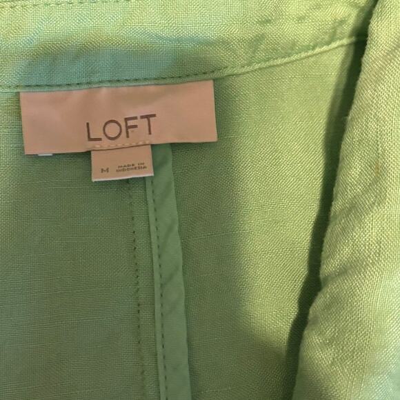 Loft Green Single Button Lightweight Linen Blend Blazer Women's  Size Medium M - Picture 8 of 9